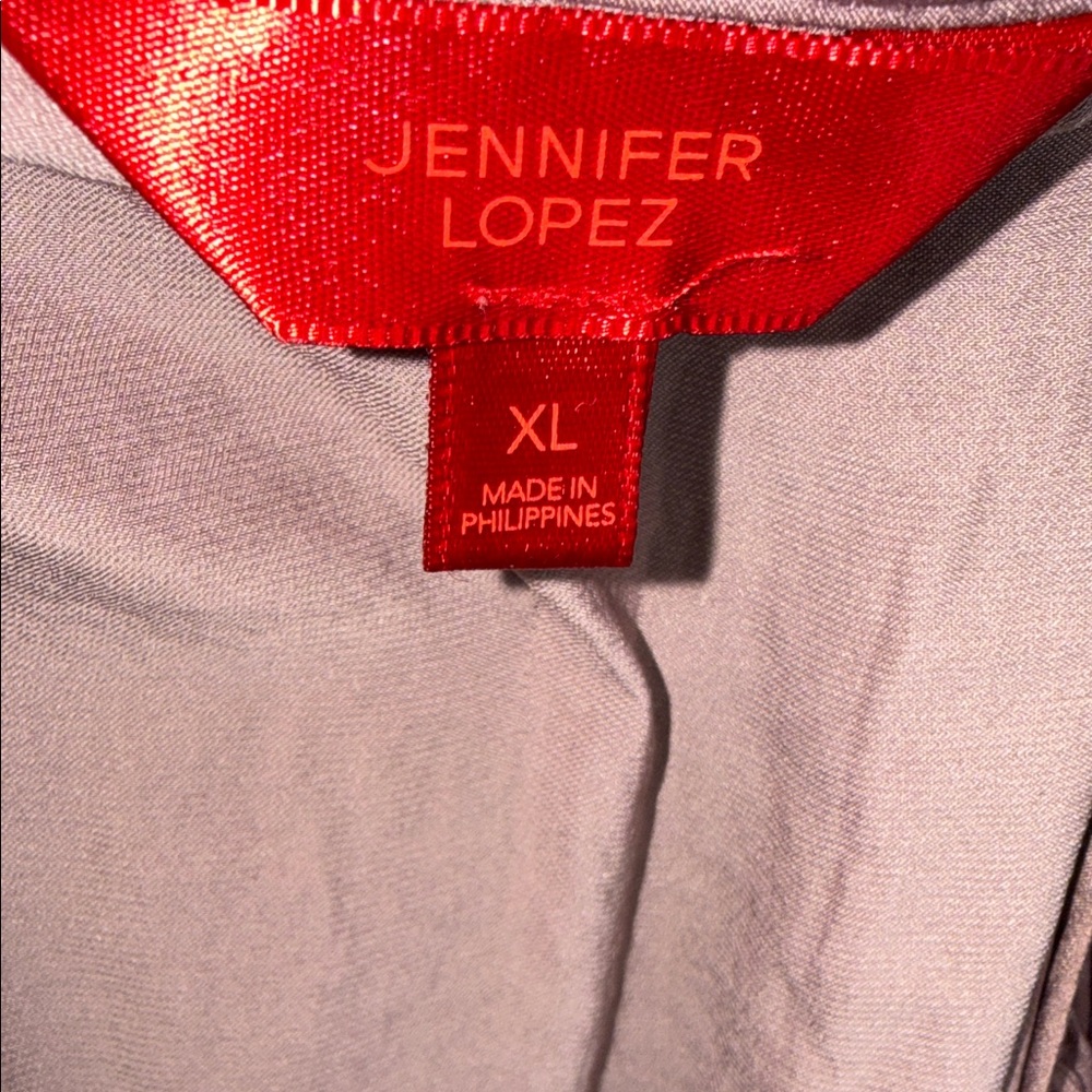 Jennifer Lopez Dusty Rose Lace-Up Blouse - Picture 6 of 7